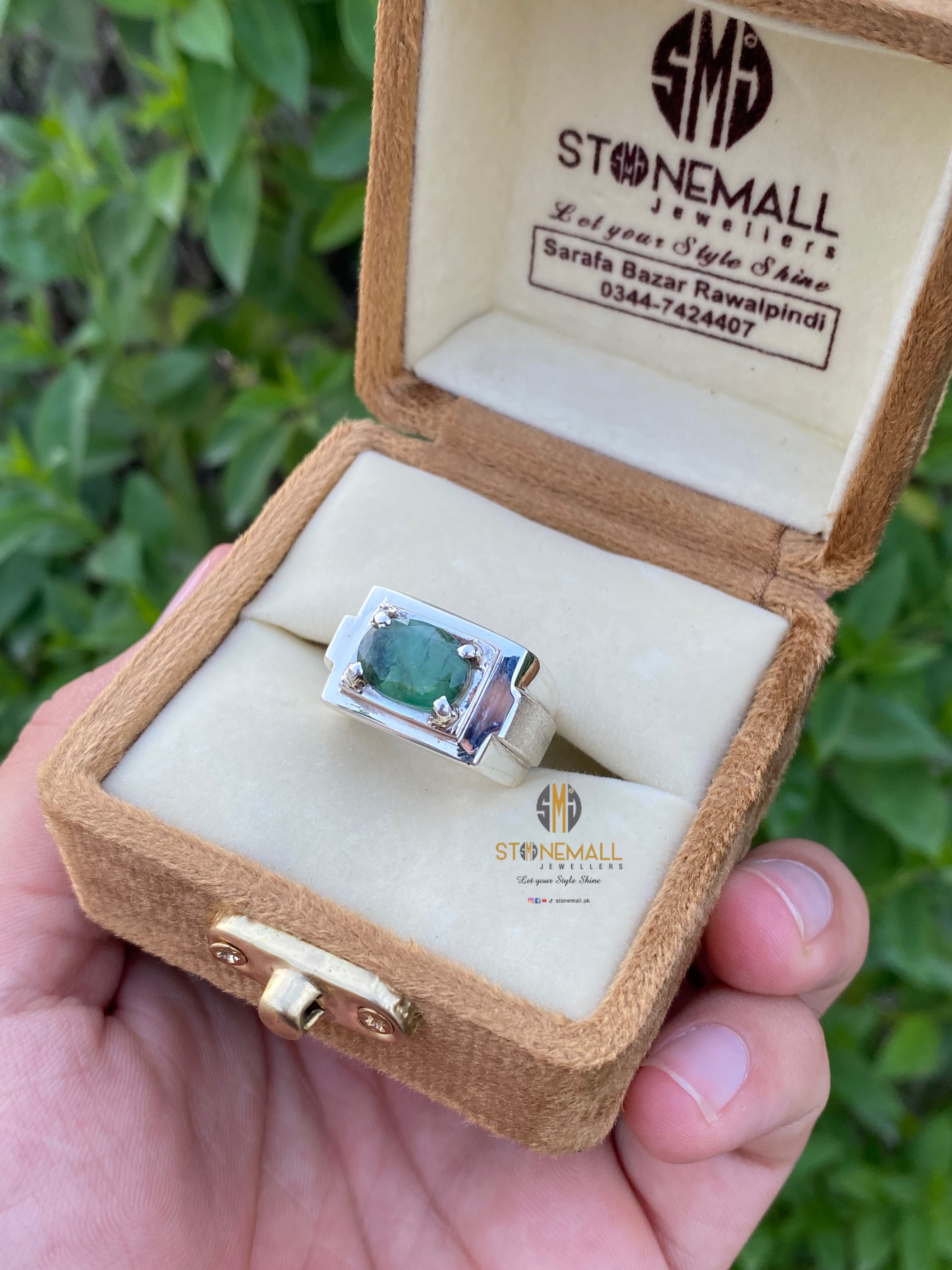 Natural Emerald 925 Sterling Silver Handmade Ring