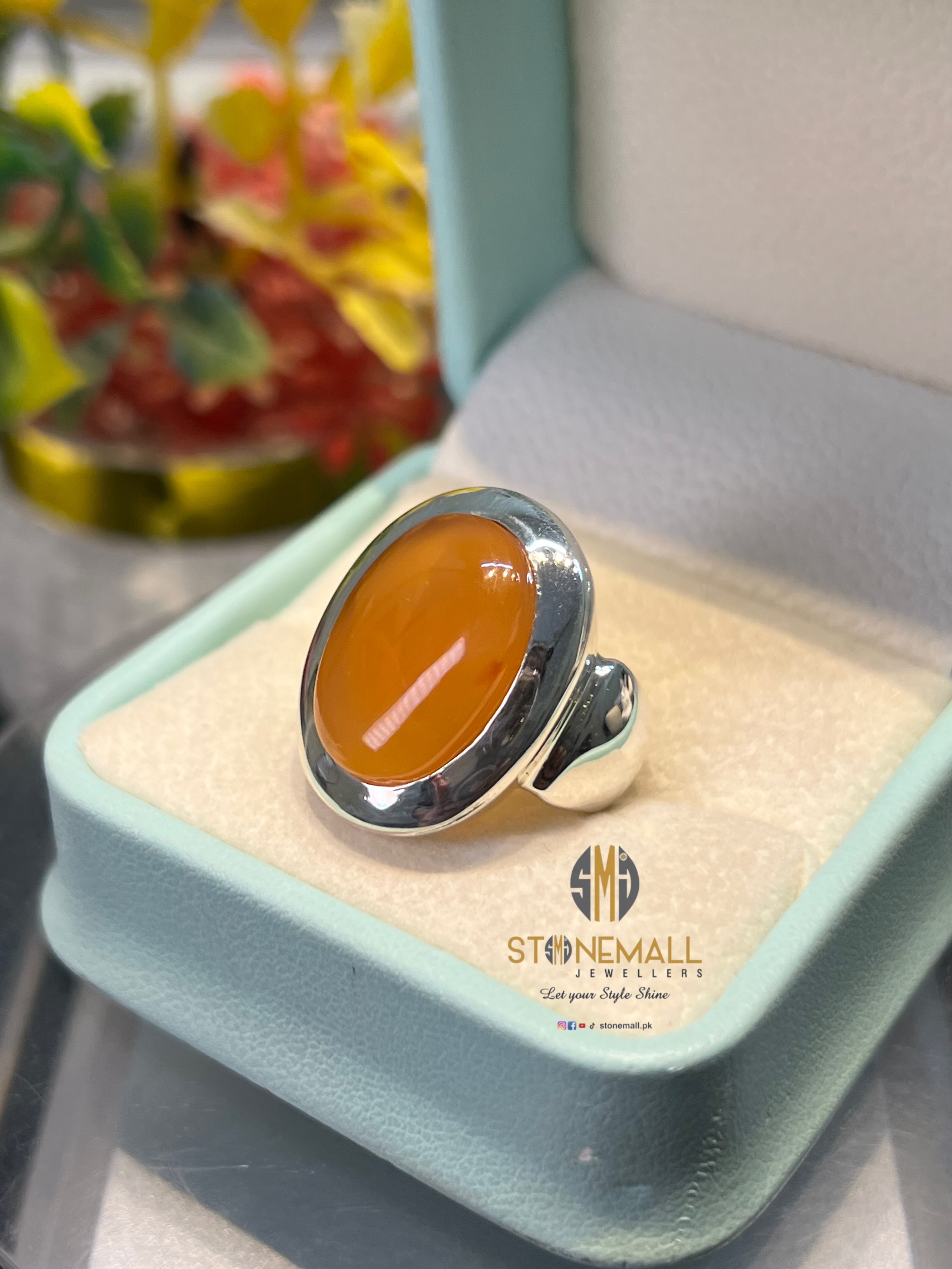 Natural Yamni Agate 925 Sterling Silver Handmade Ring