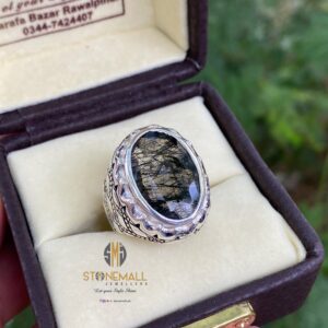 Natural Rutilated Quartz 925 Sterling Silver Handmade Ring