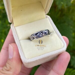 Turkish Design 925 Sterling Silver Handmade Engraved Band