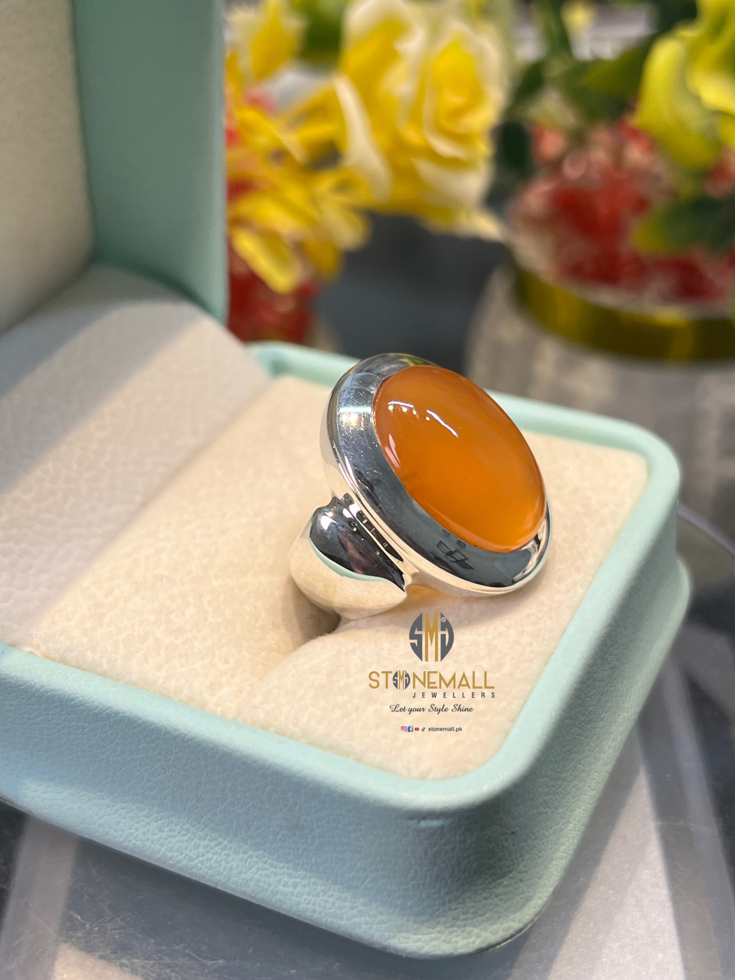 Natural Yamni Agate 925 Sterling Silver Handmade Ring - Image 2