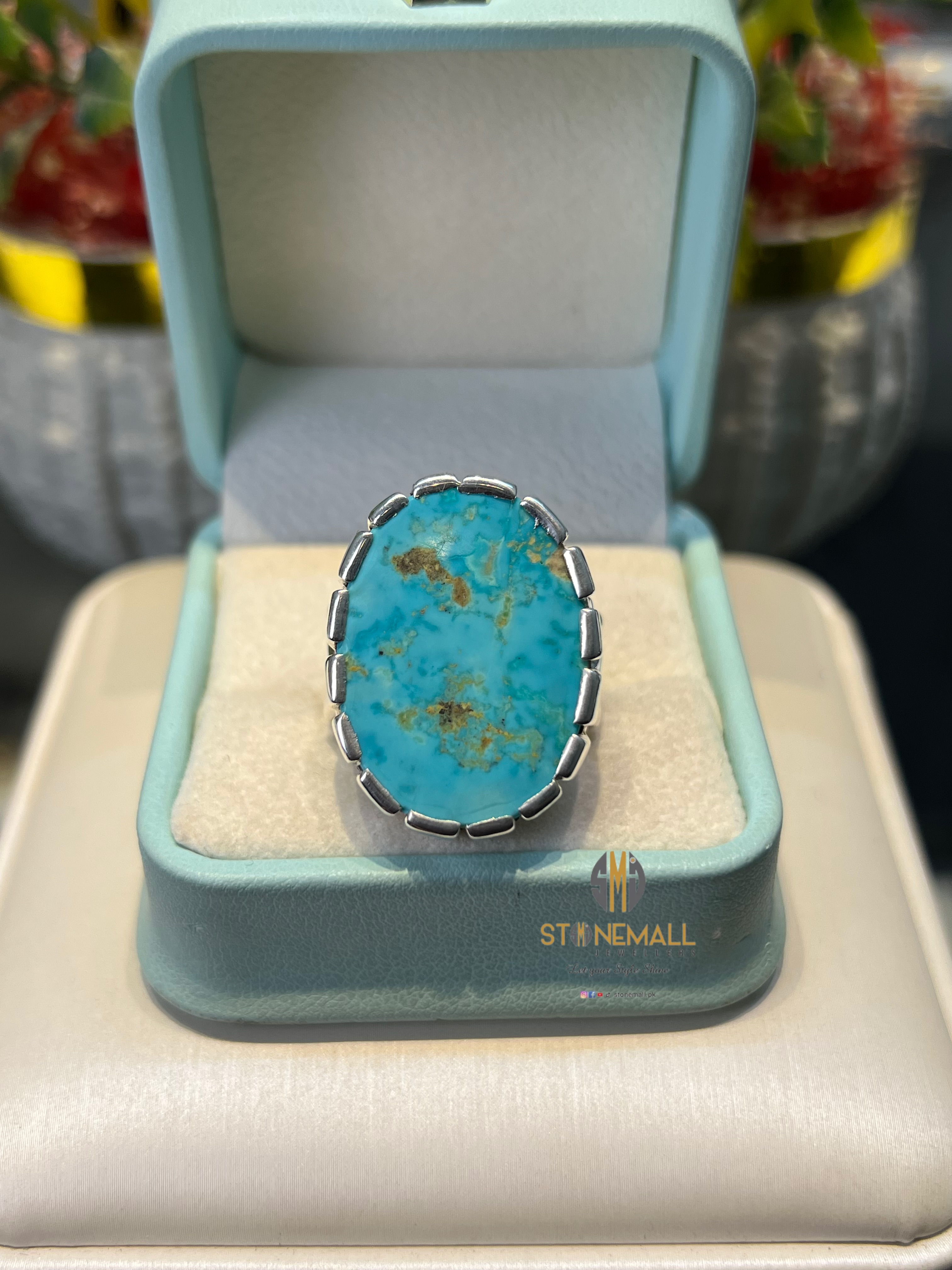 Natural Turquoise 925 Sterling Silver Handmade Ring