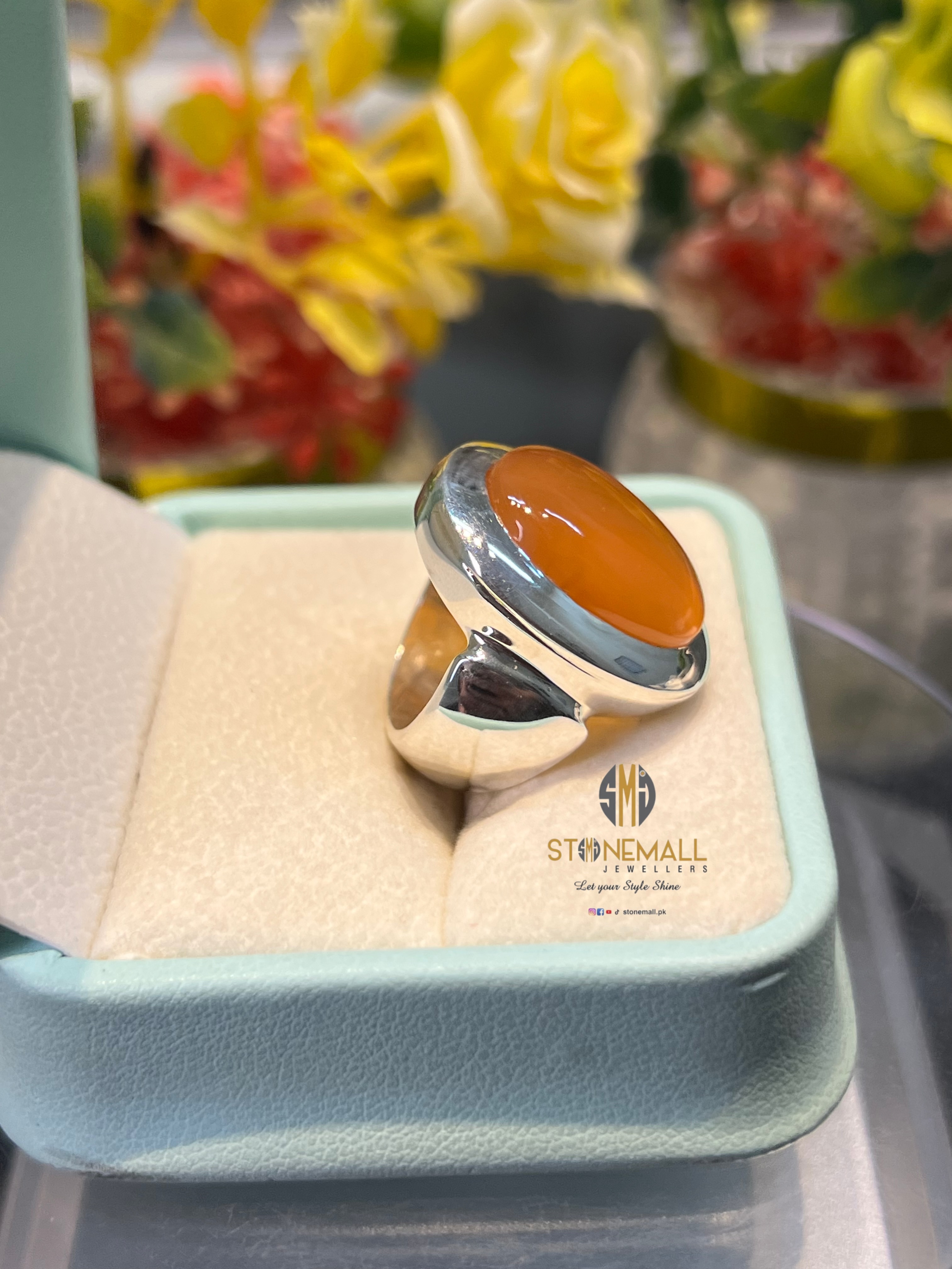 Natural Yamni Agate 925 Sterling Silver Handmade Ring - Image 3