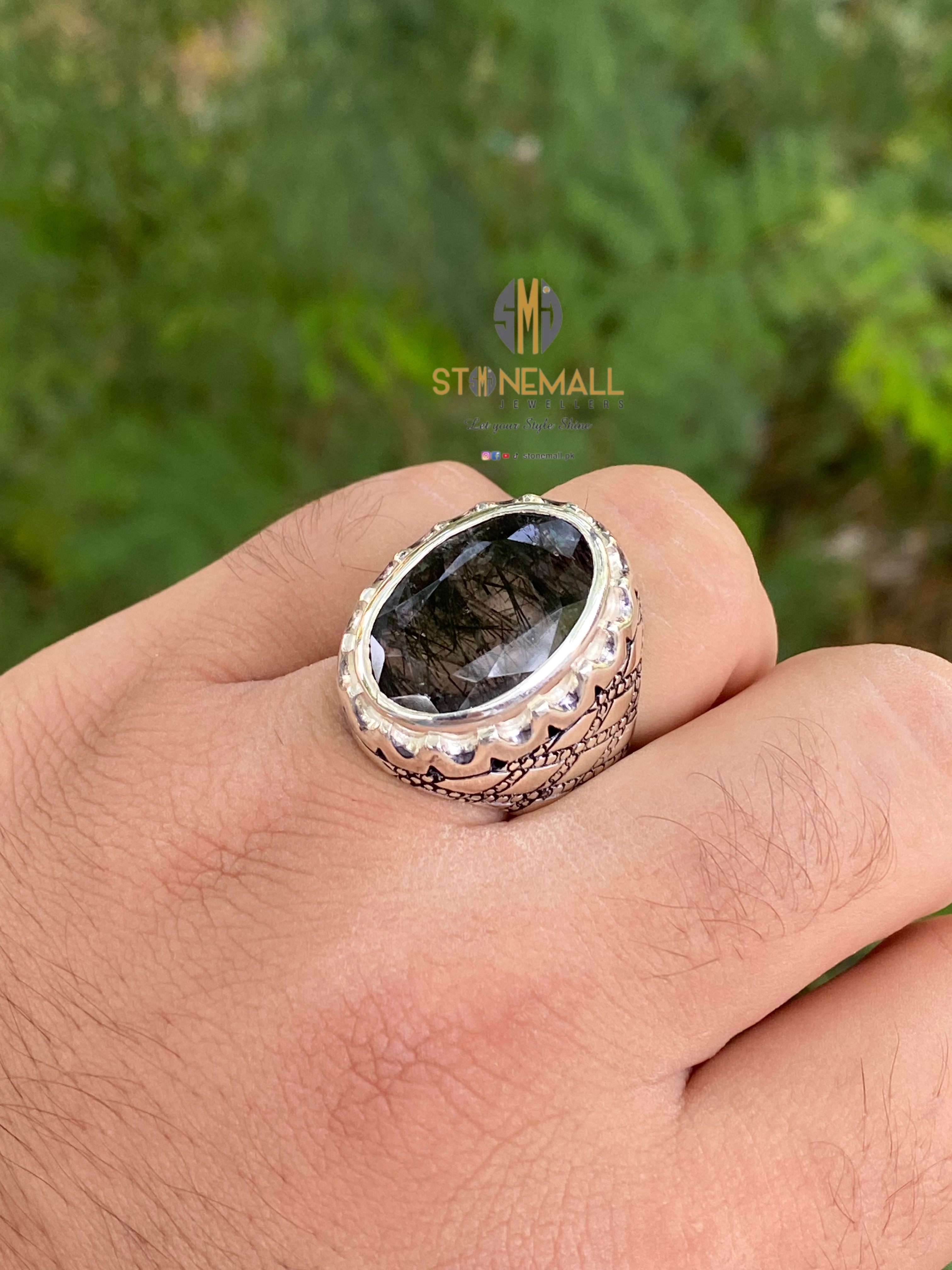 Natural Rutilated Quartz 925 Sterling Silver Handmade Ring - Image 5