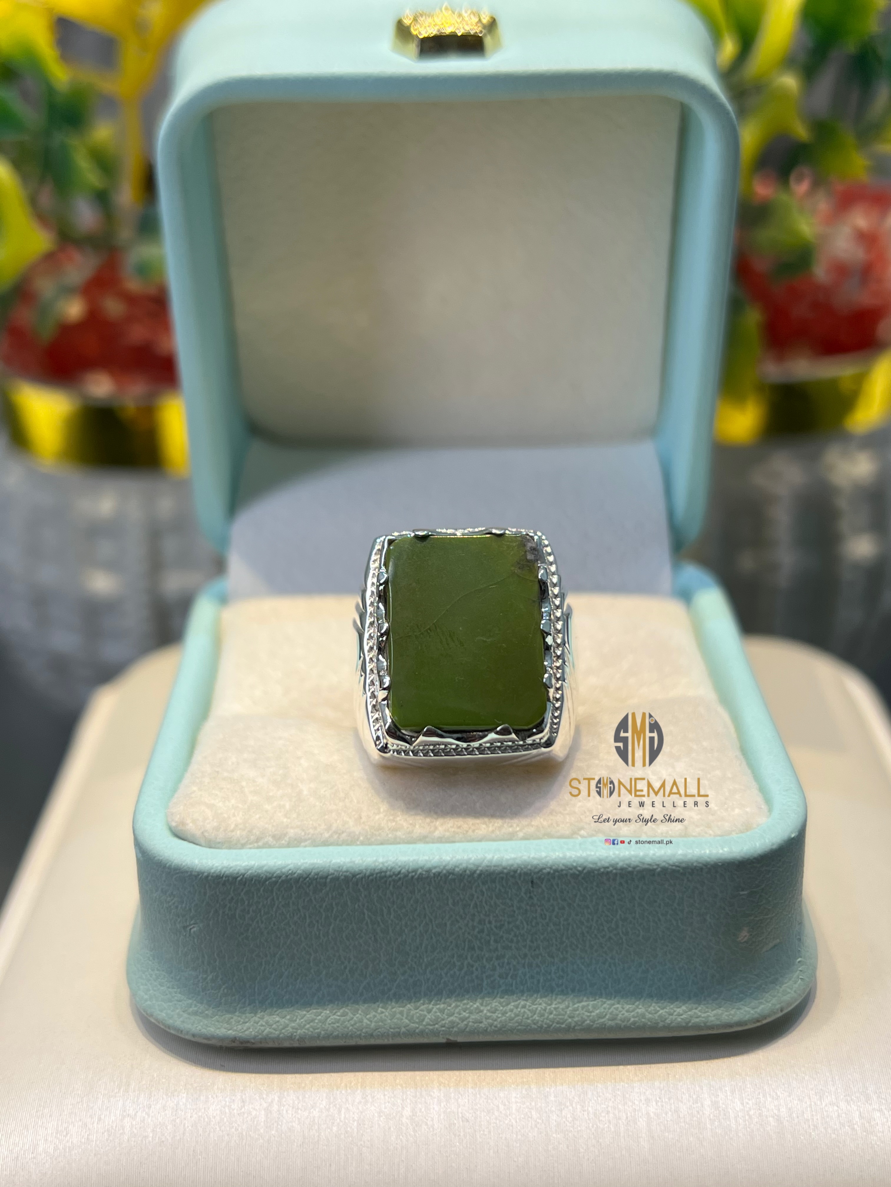Natural Green Turquoise 925 Sterling Silver Handmade Ring
