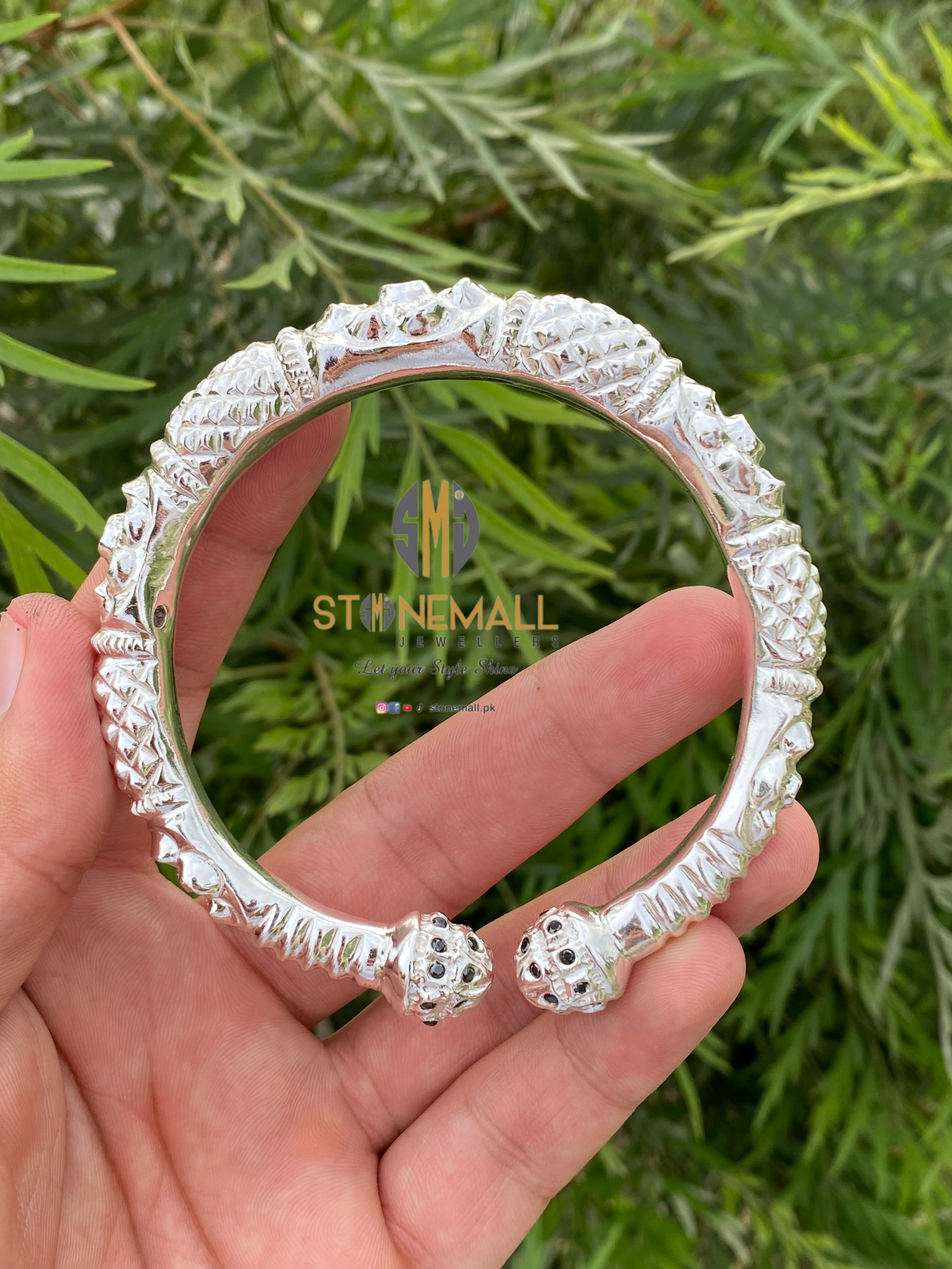 Turkish Design 925 Sterling Silver Handmade Kara Bangle - Image 2