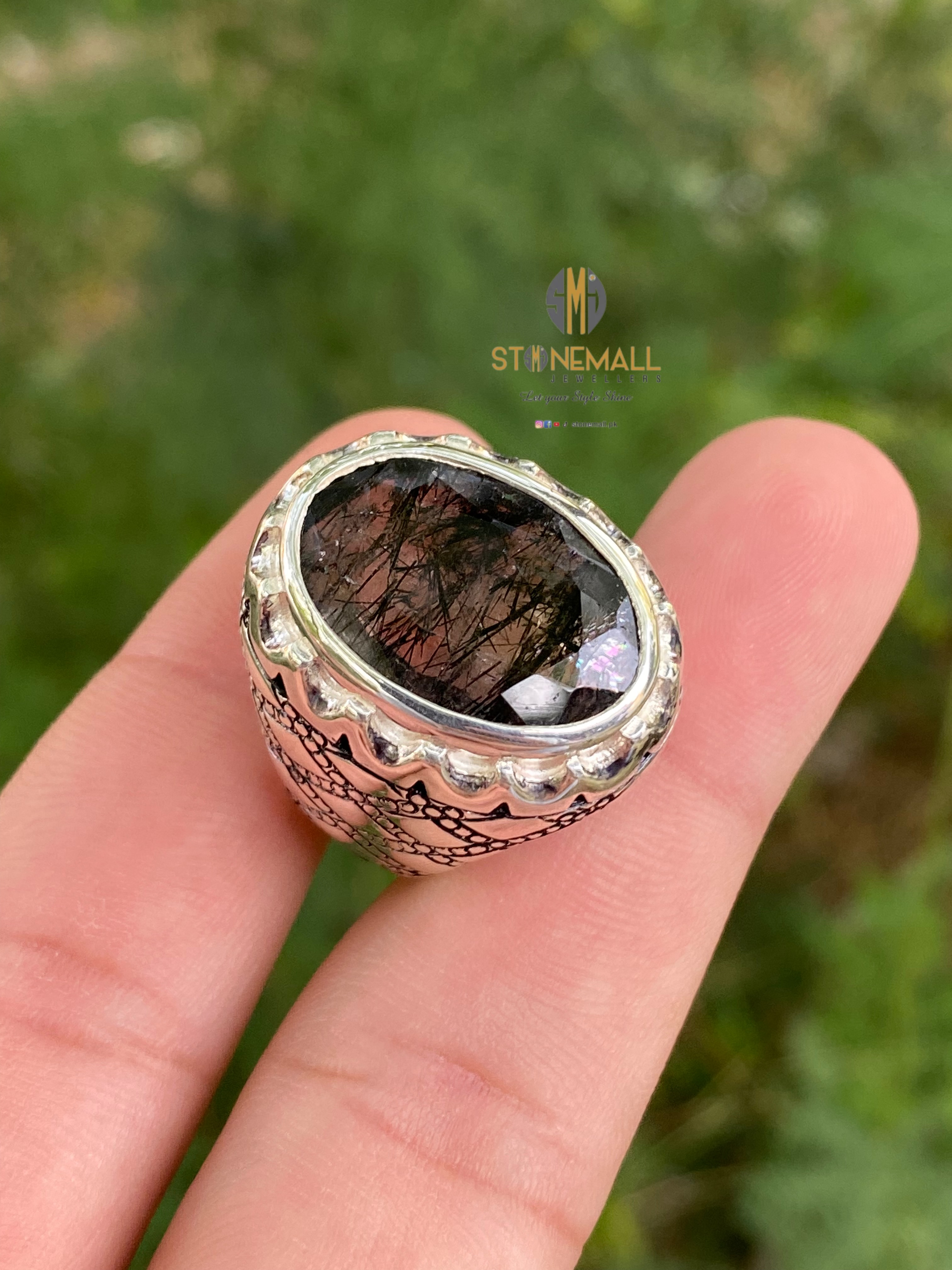 Natural Rutilated Quartz 925 Sterling Silver Handmade Ring - Image 4