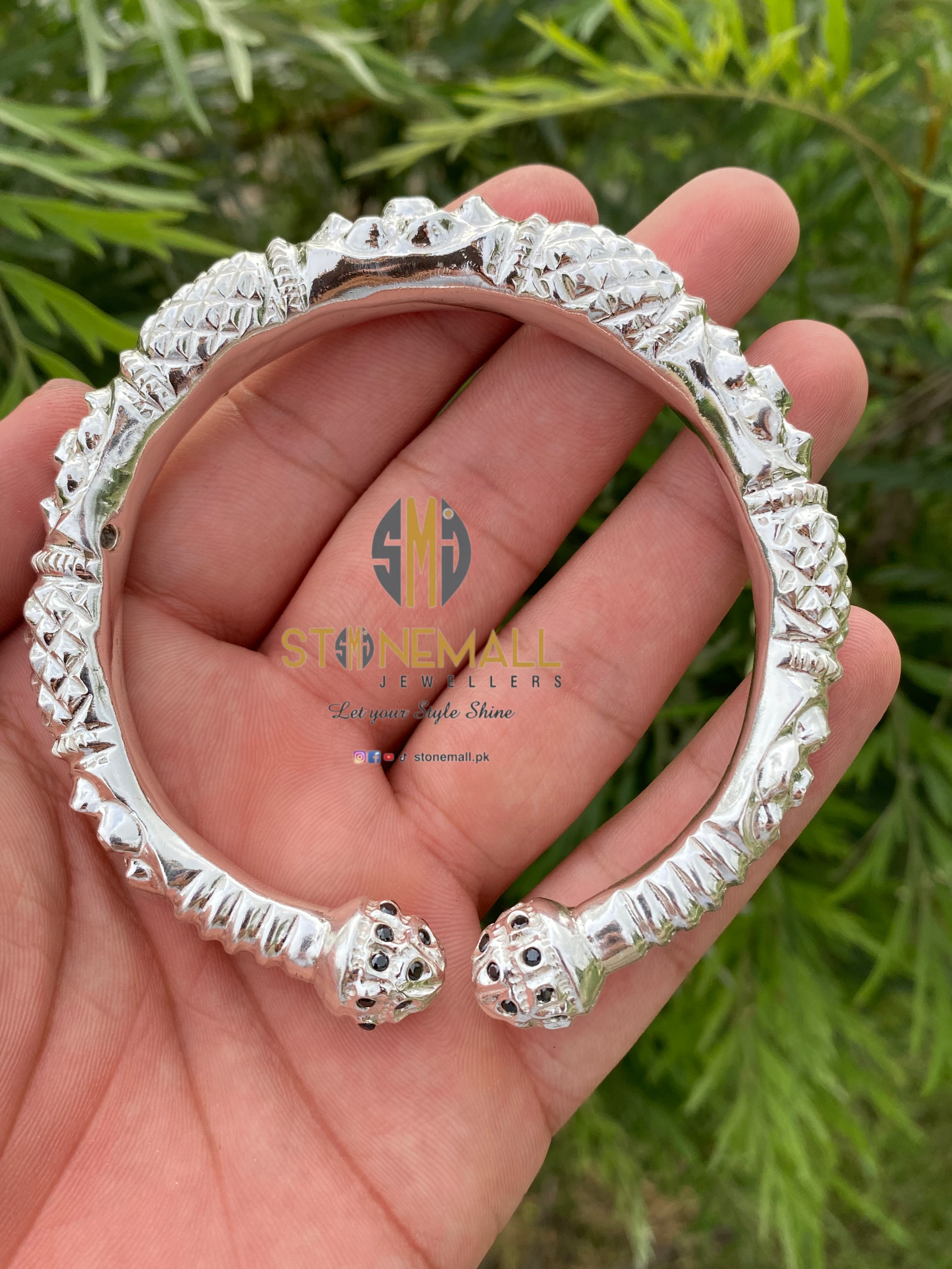 Turkish Design 925 Sterling Silver Handmade Kara Bangle - Image 3
