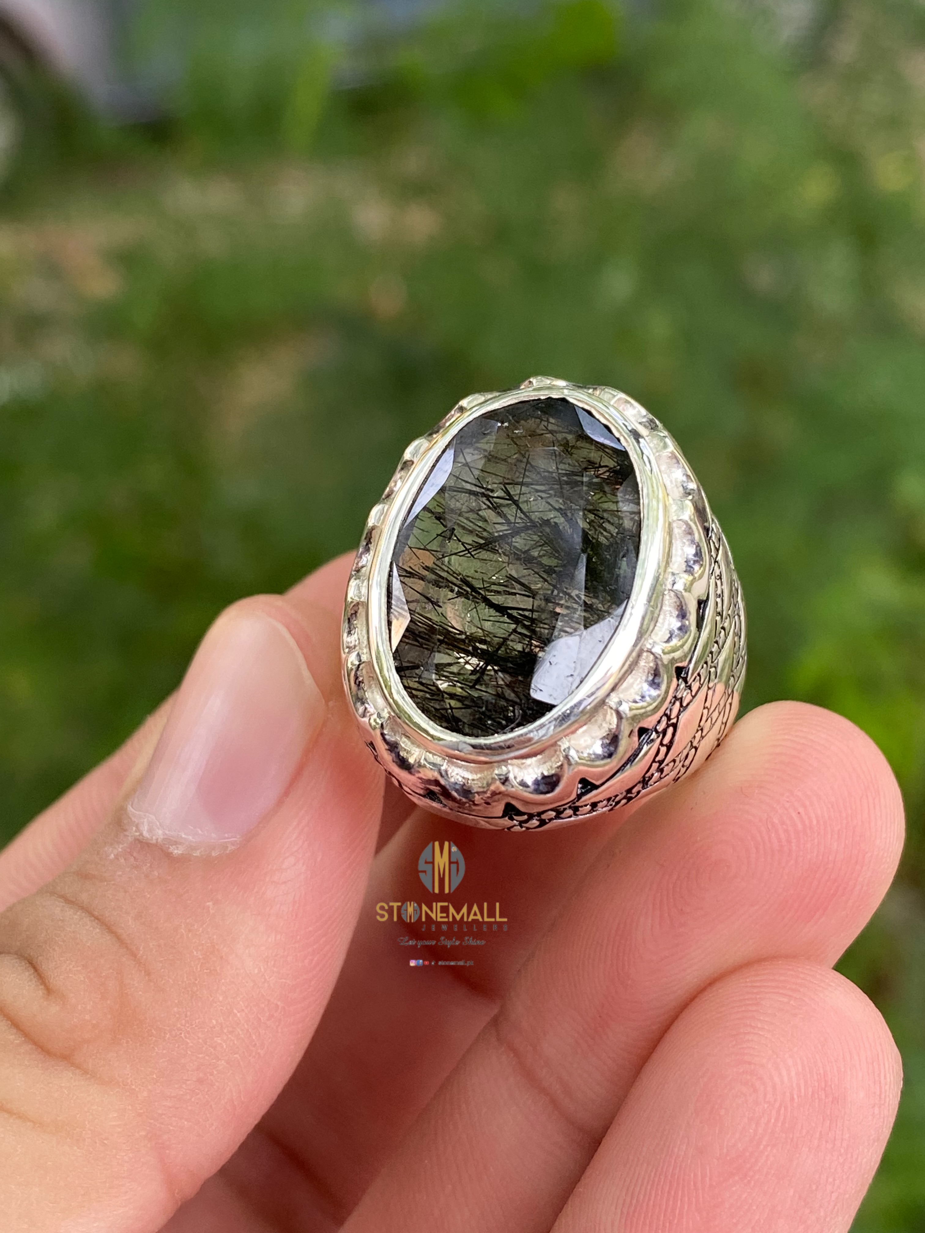 Natural Rutilated Quartz 925 Sterling Silver Handmade Ring - Image 3