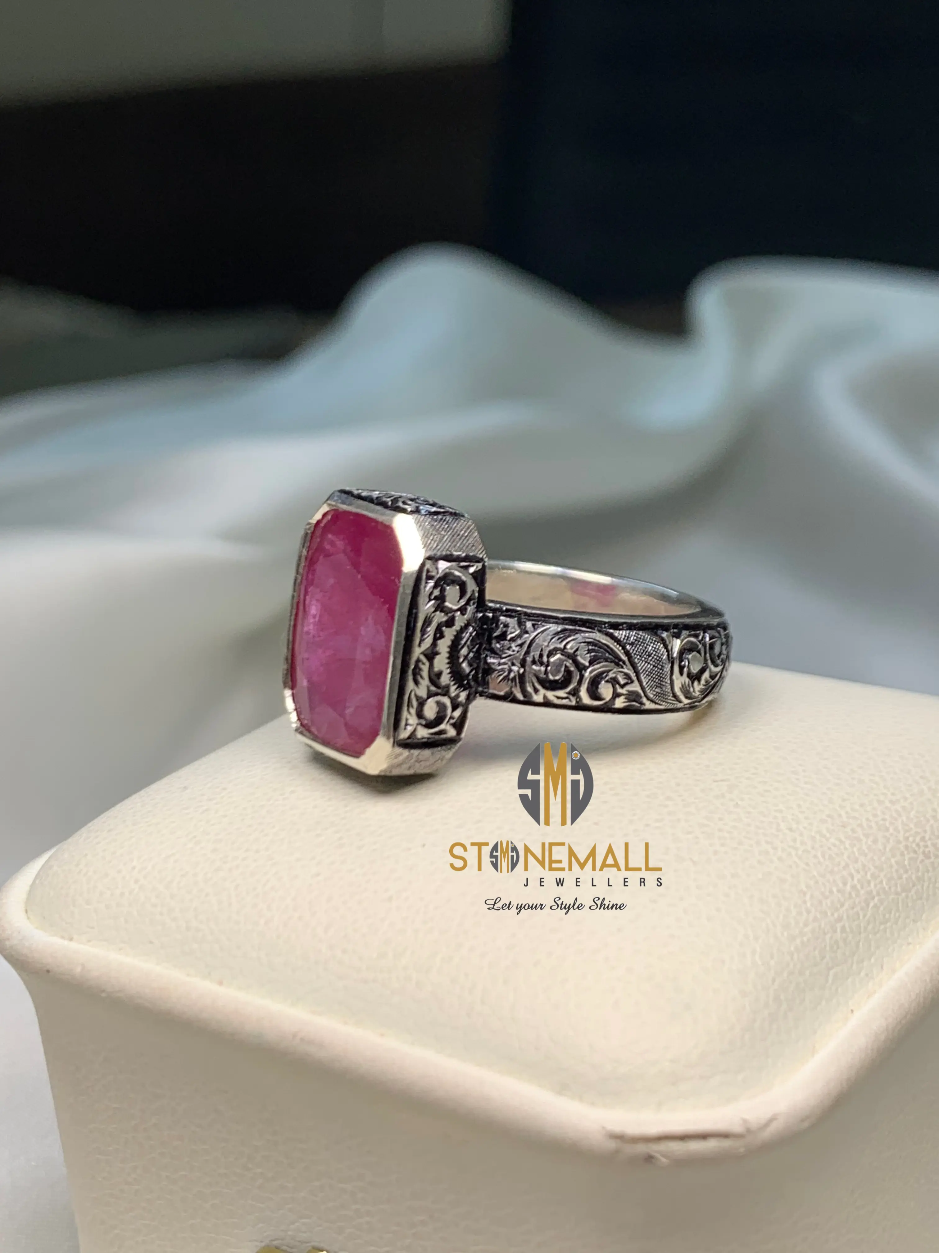 Natural African Ruby (Yaqoot) 925 Sterling Silver Handmade Ring - Image 3