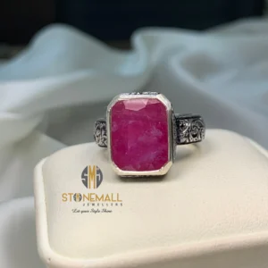 Natural African Ruby (Yaqoot) 925 Sterling Silver Handmade Ring