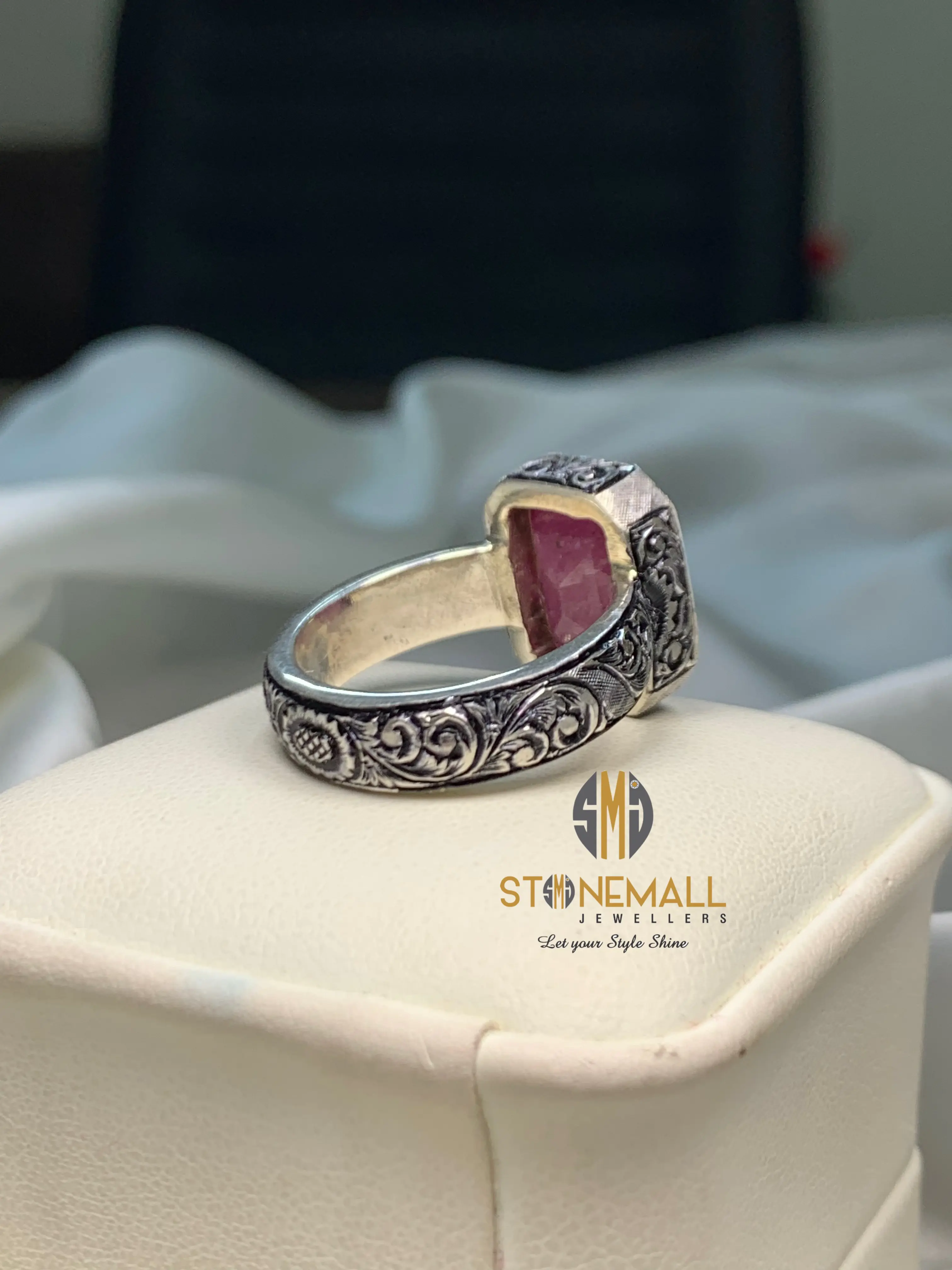 Natural African Ruby (Yaqoot) 925 Sterling Silver Handmade Ring - Image 4