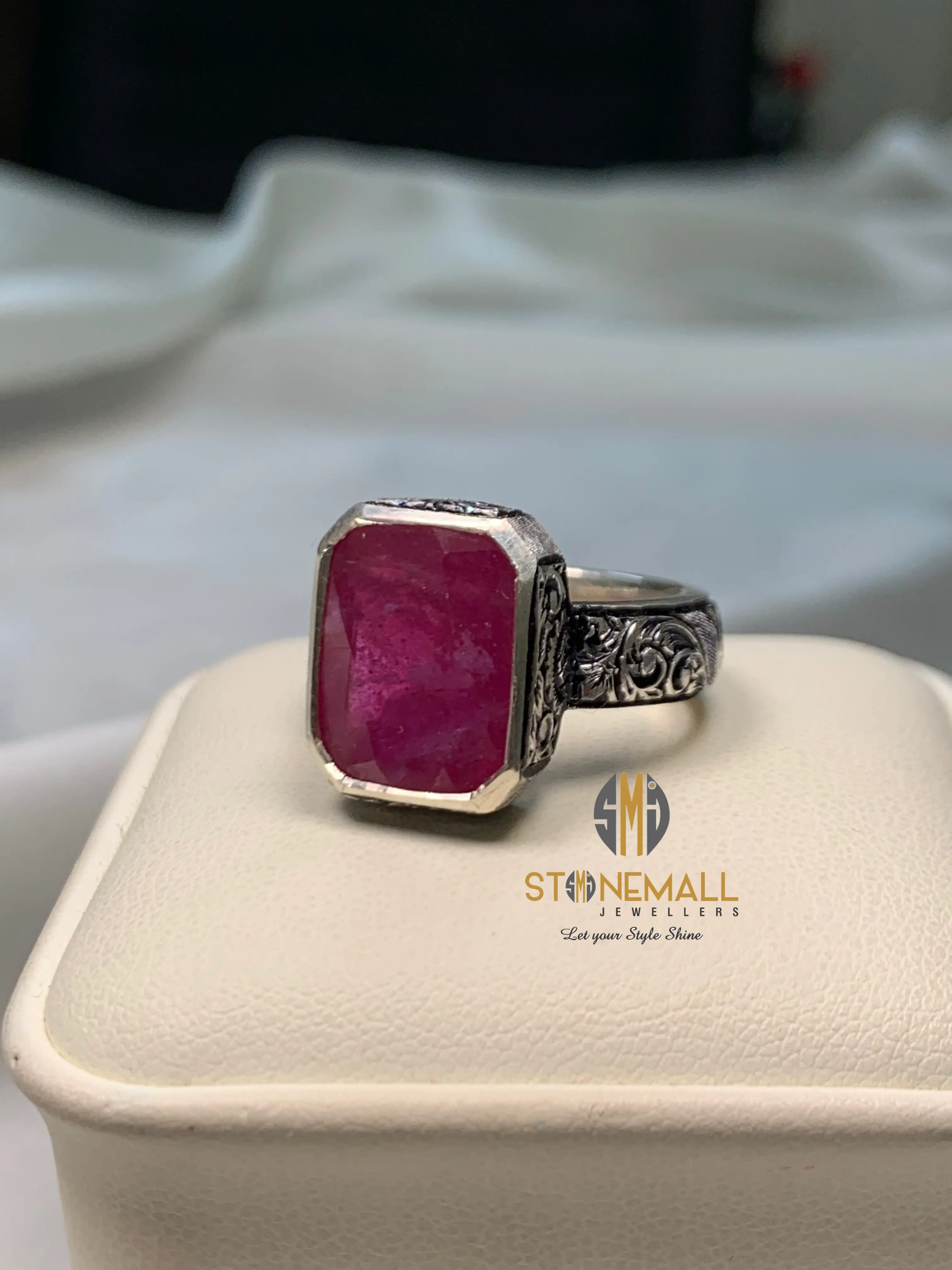 Natural African Ruby (Yaqoot) 925 Sterling Silver Handmade Ring - Image 2