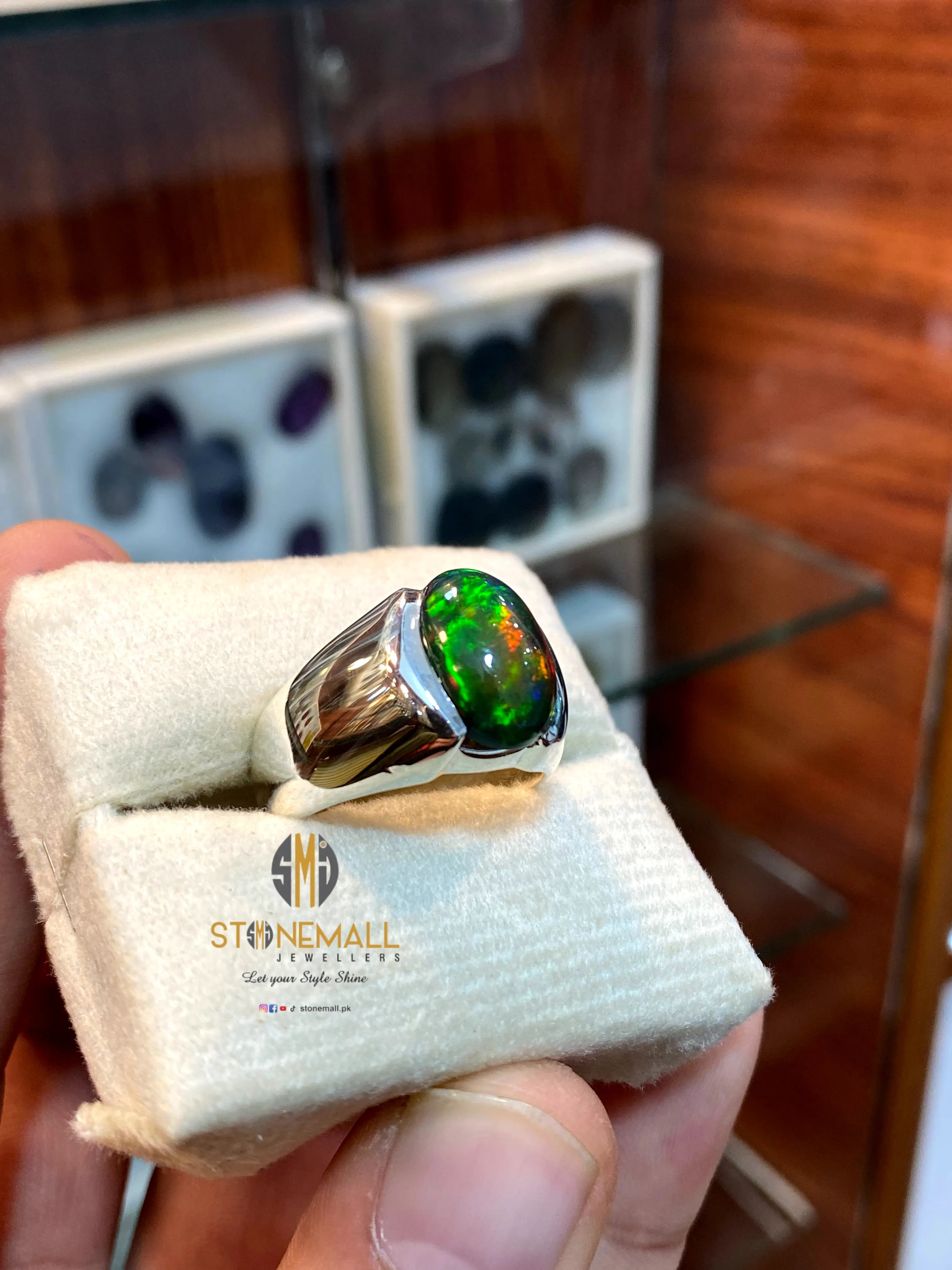 Natural Ethiopian Opal 925 Sterling Silver Handmade Ring - Image 2