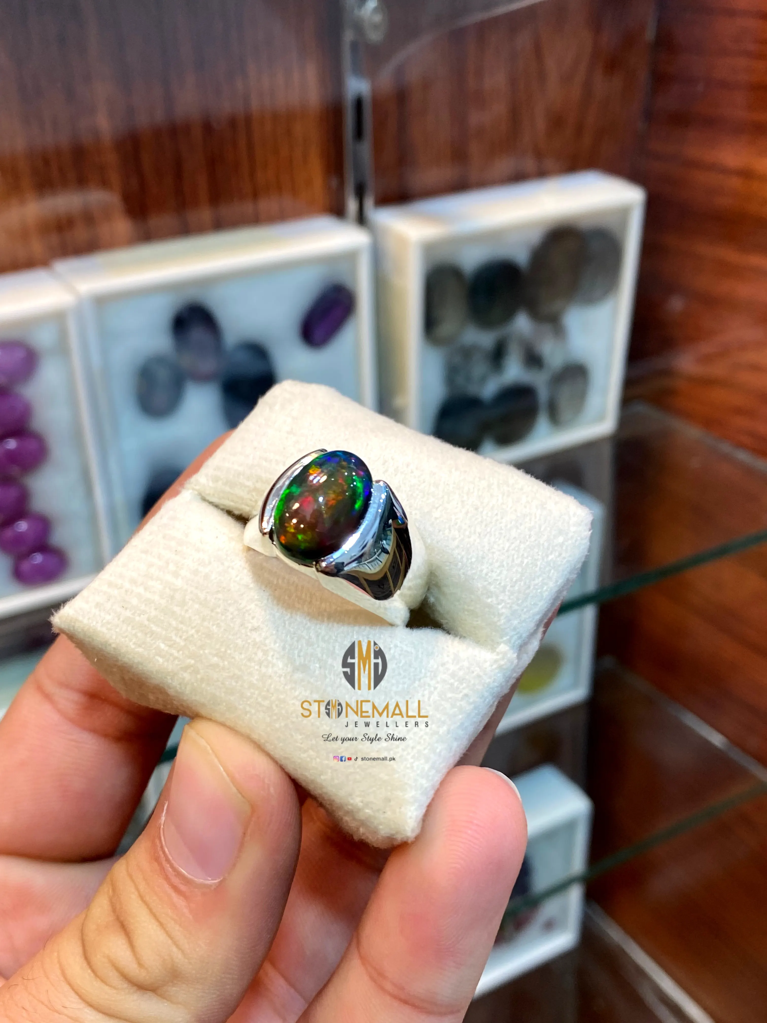 Natural Ethiopian Opal 925 Sterling Silver Handmade Ring