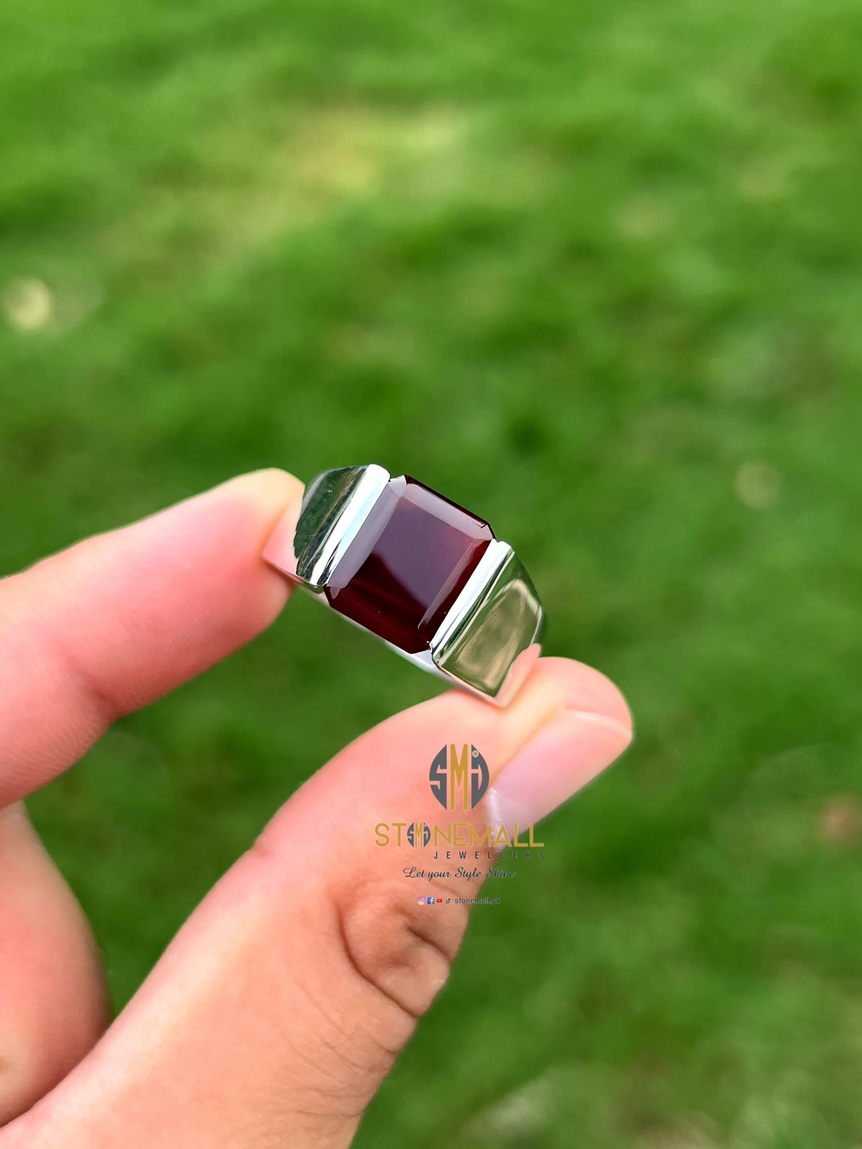 Natural Yemeni Agate (Aqeeq) 925 Sterling Silver Ring