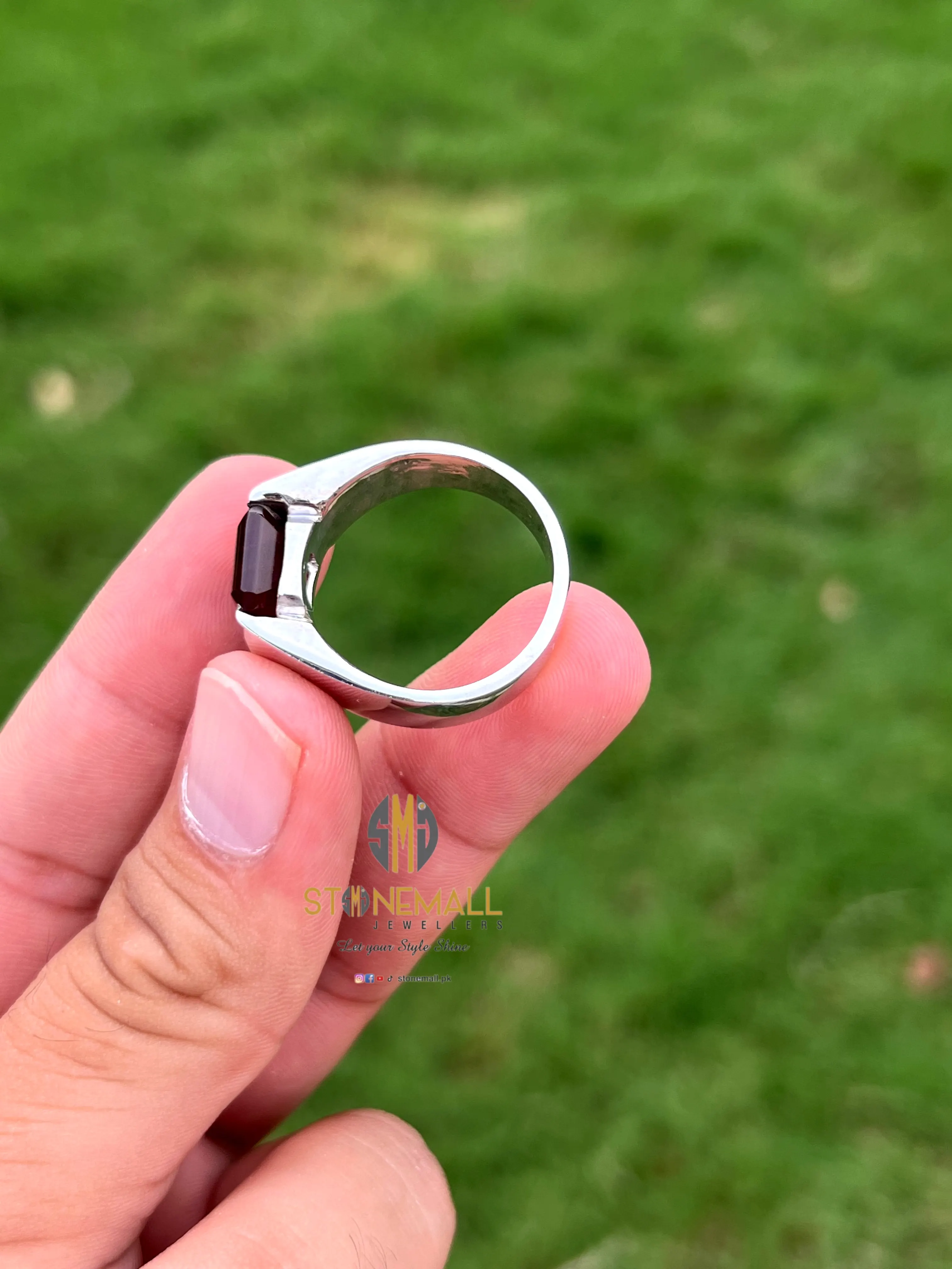 Natural Yemeni Agate (Aqeeq) 925 Sterling Silver Ring - Image 5