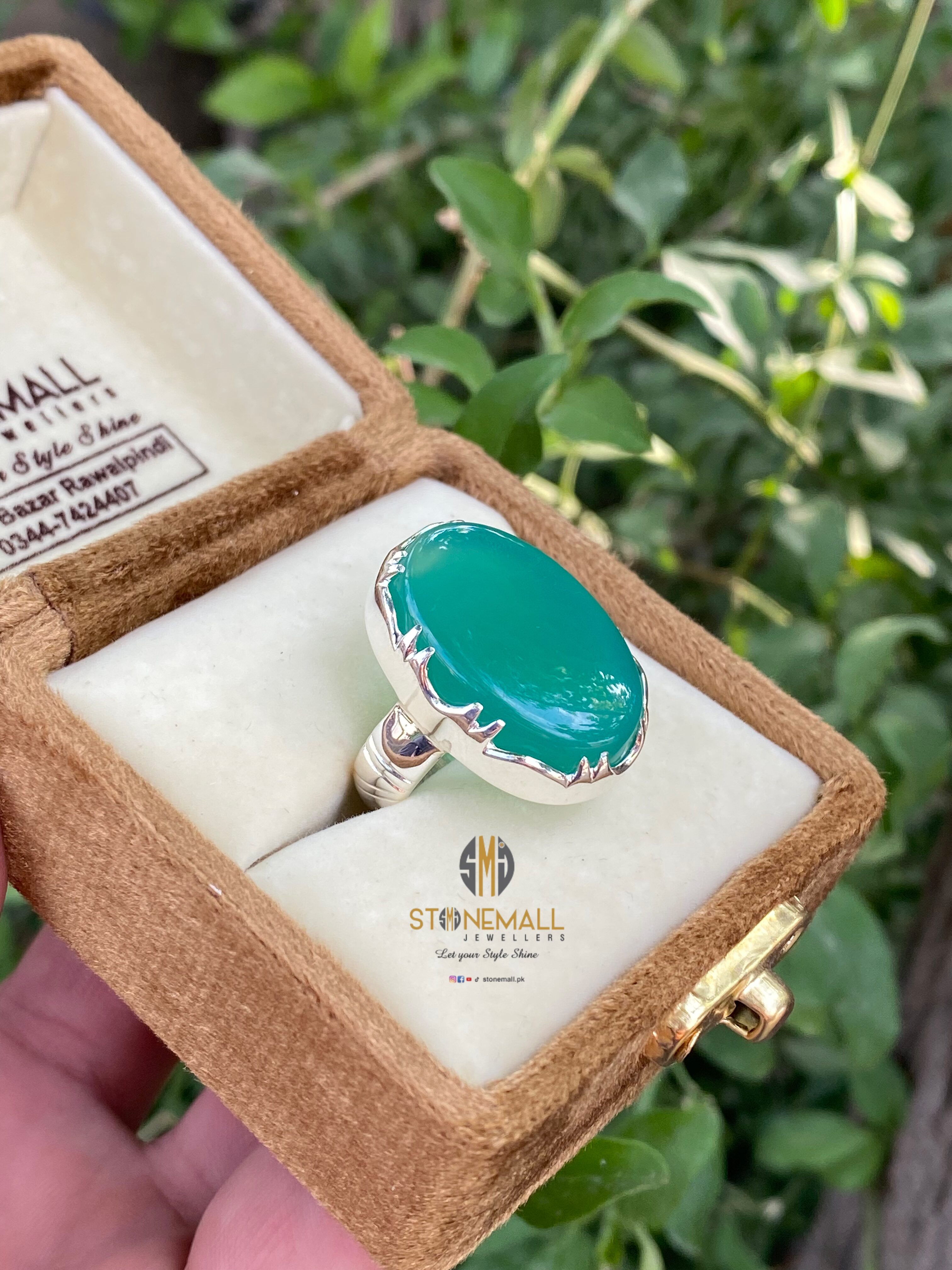 Natural Agate (Aqeeq) 925 Sterling Silver Handmade Ring - Image 4