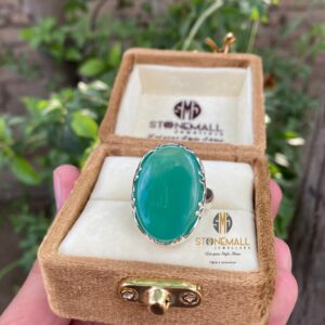 Natural Agate (Aqeeq) 925 Sterling Silver Handmade Ring