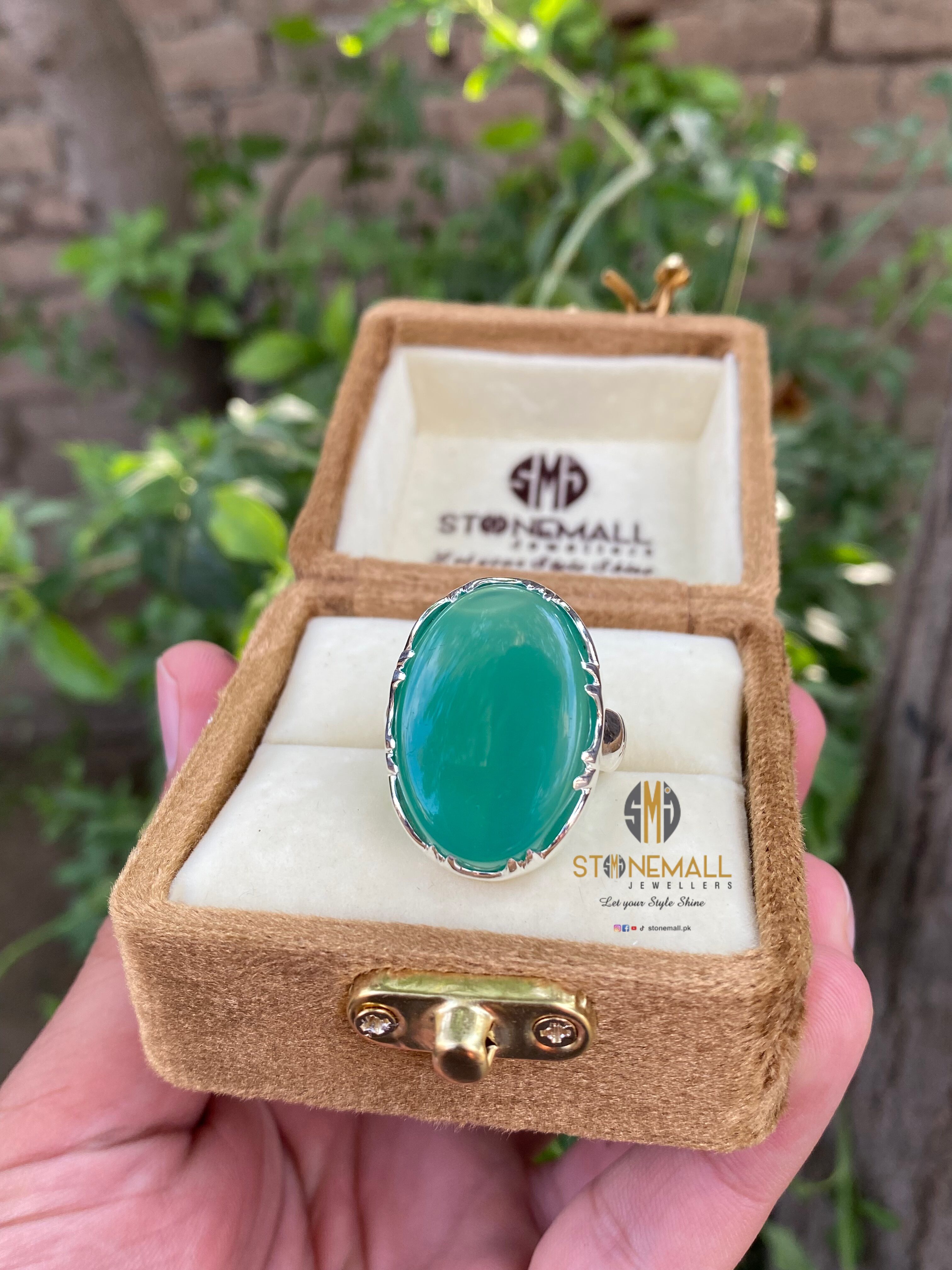 Natural Agate (Aqeeq) 925 Sterling Silver Handmade Ring