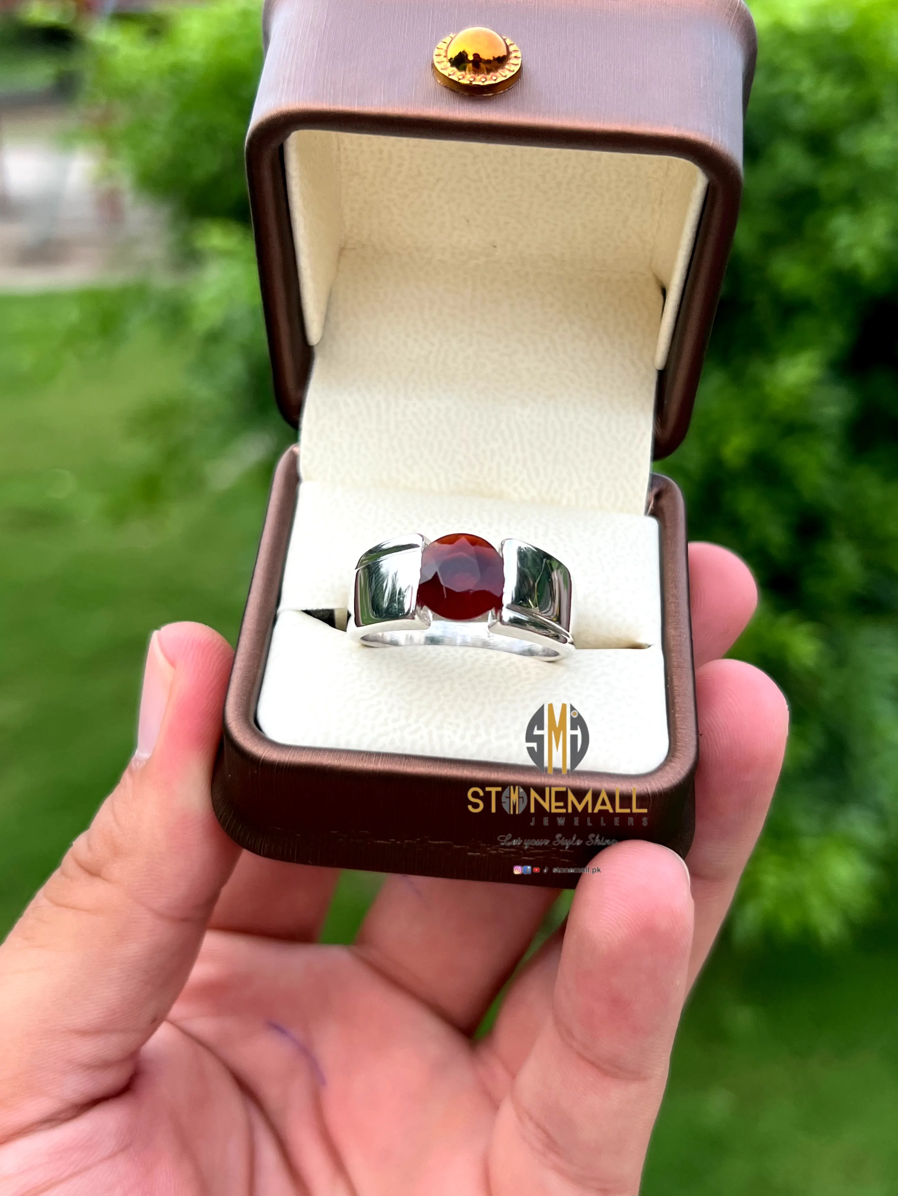 Natural Yemeni Agate (Aqeeq) 925 Sterling Silver Ring - Image 2