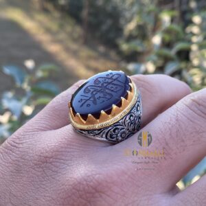 Natural Agate (Aqeeq) 925 Sterling Silver Handmade Ring