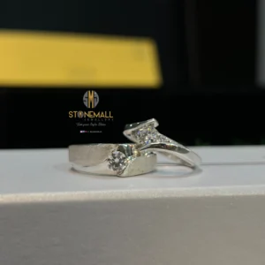 GRA Certified 0.5 Carat Moissanite Diamond Couple Rings Set