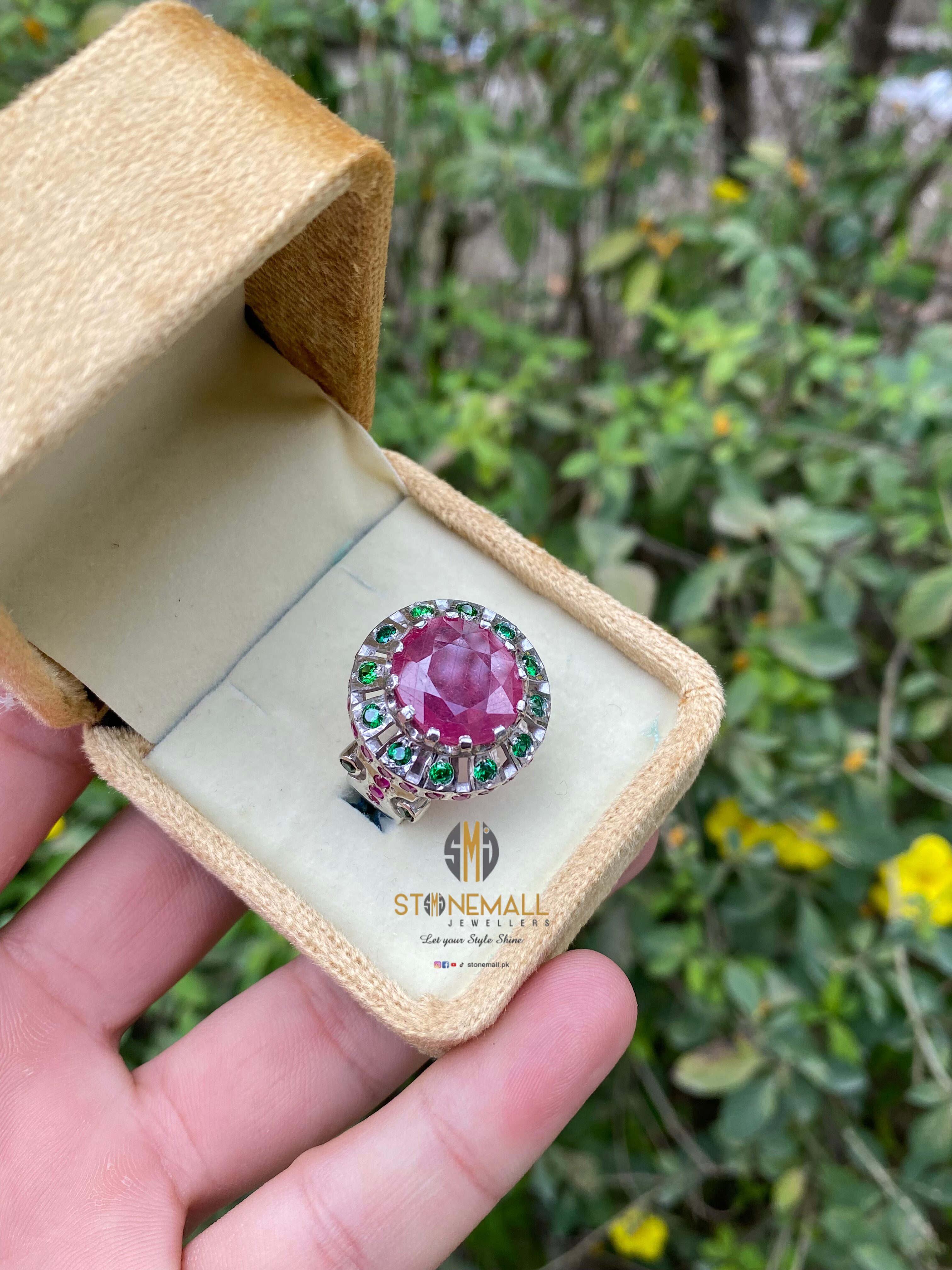 Natural African Ruby (Yaqoot) 925 Sterling Silver Handmade Ring