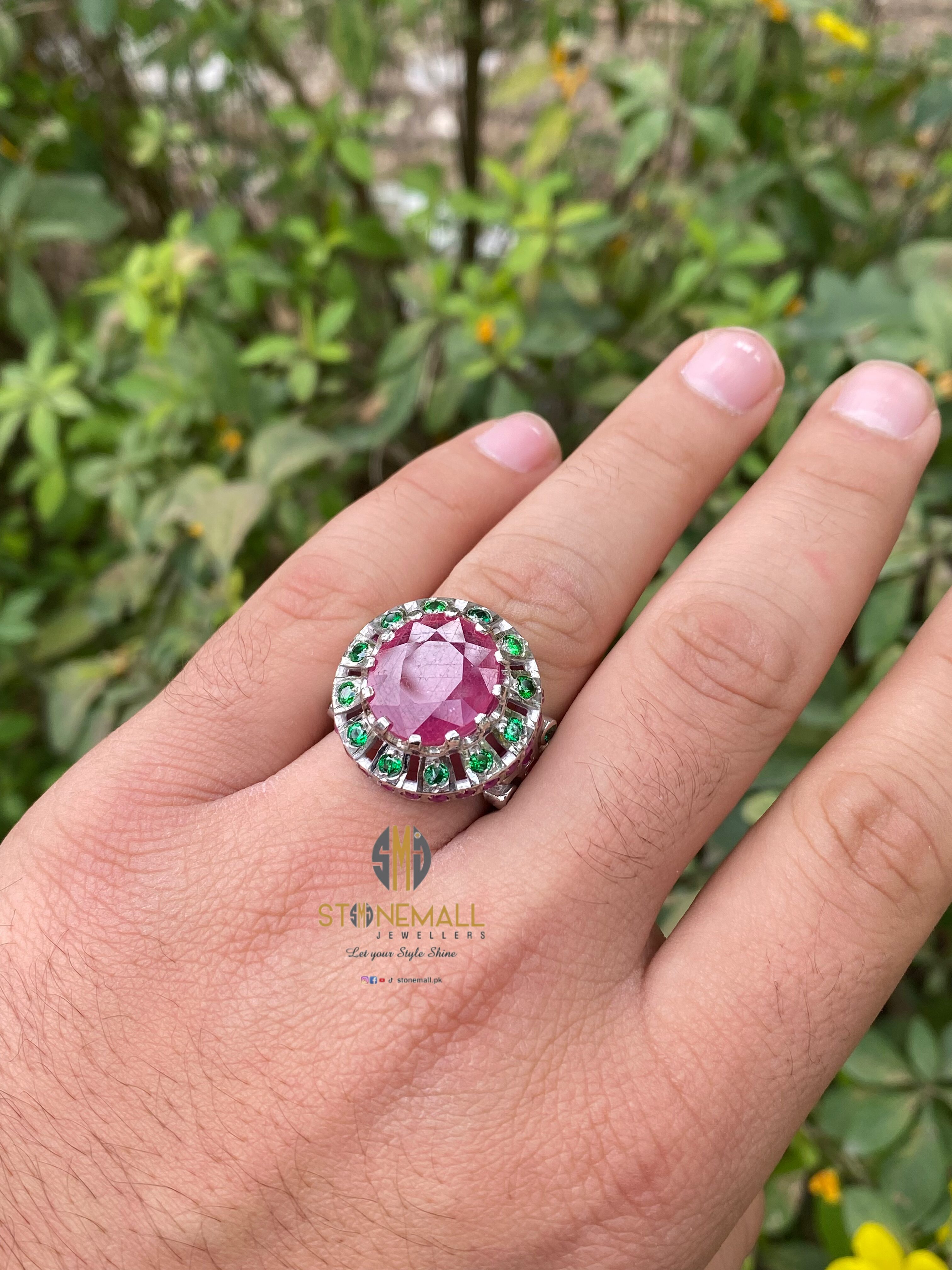Natural African Ruby (Yaqoot) 925 Sterling Silver Handmade Ring - Image 4