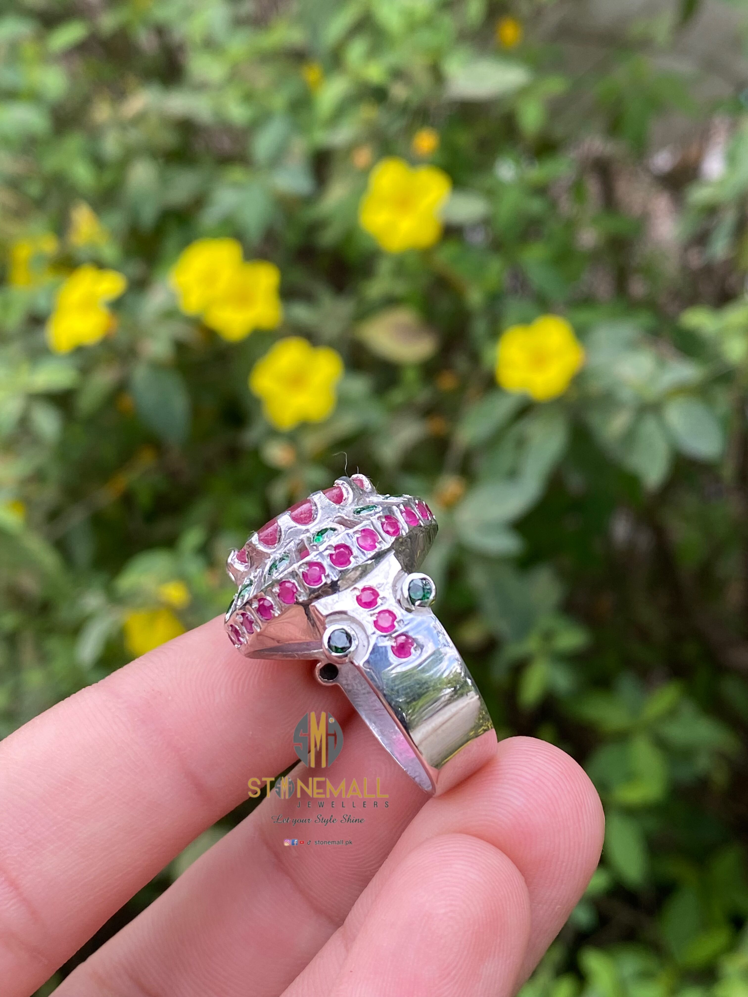 Natural African Ruby (Yaqoot) 925 Sterling Silver Handmade Ring - Image 3