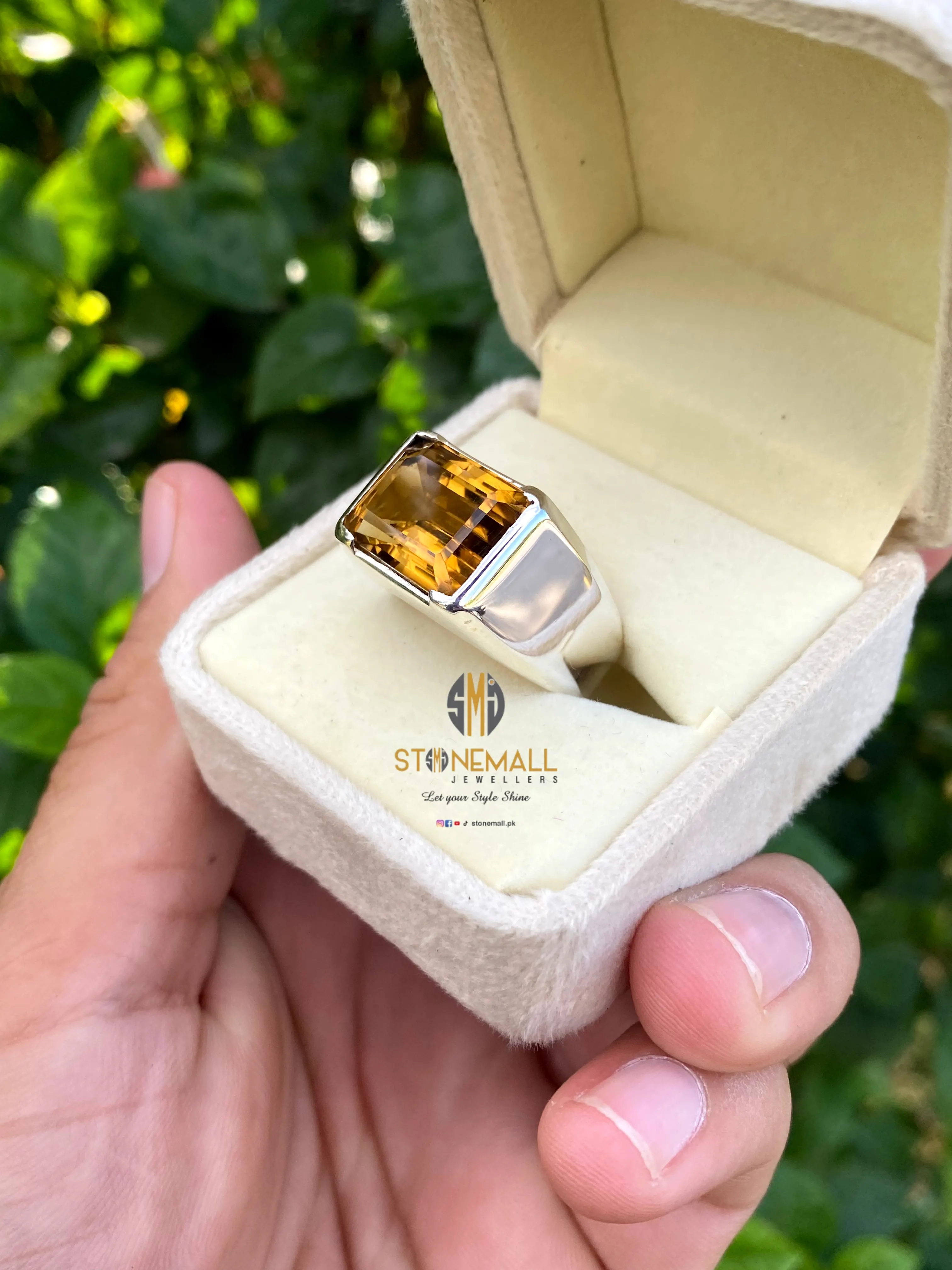 Natural Citrine 925 Sterling Silver Simple Design Ring - Image 3