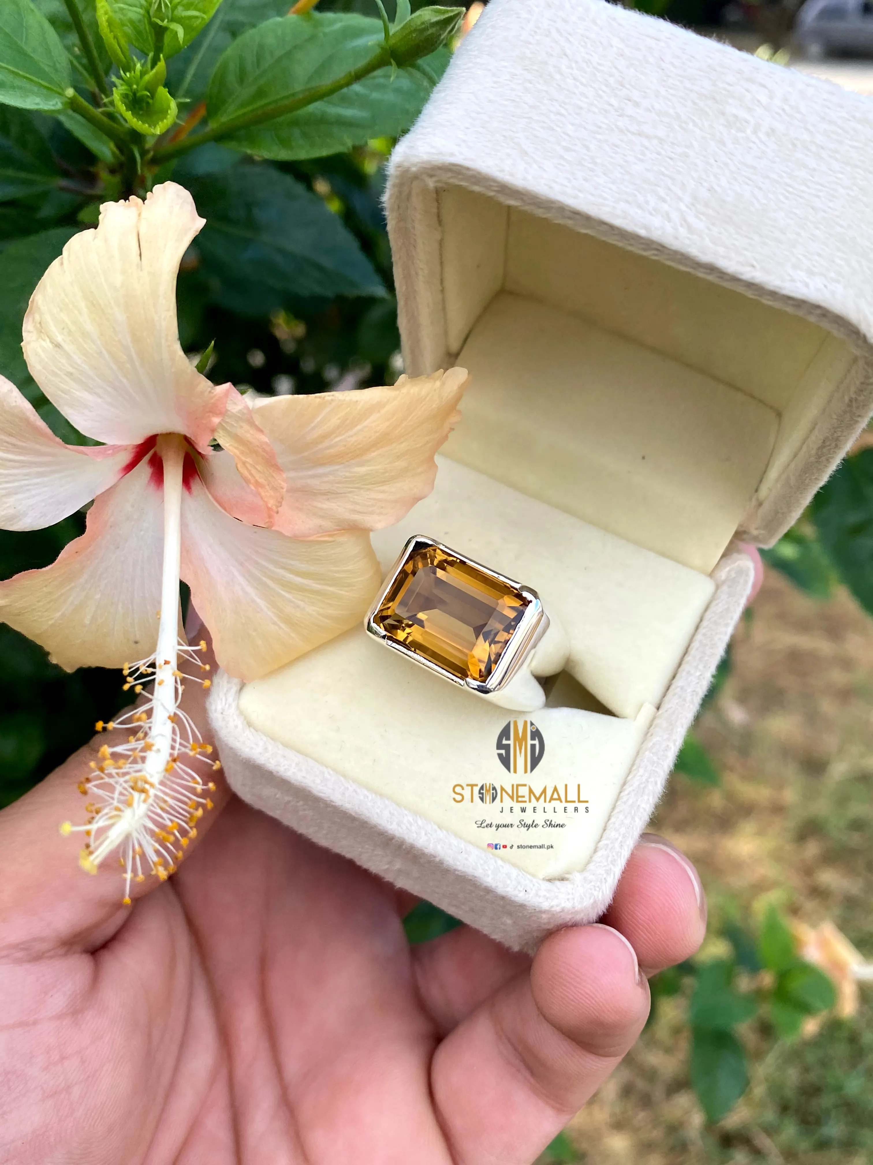 Natural Citrine 925 Sterling Silver Simple Design Ring - Image 2