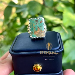 Natural Iranian Turquoise 925 Sterling Silver Handmade Ring