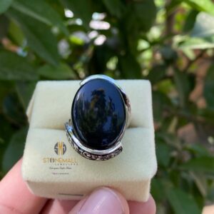 Natural Agate (Aqeeq) 925 Sterling Silver Handmade Ring