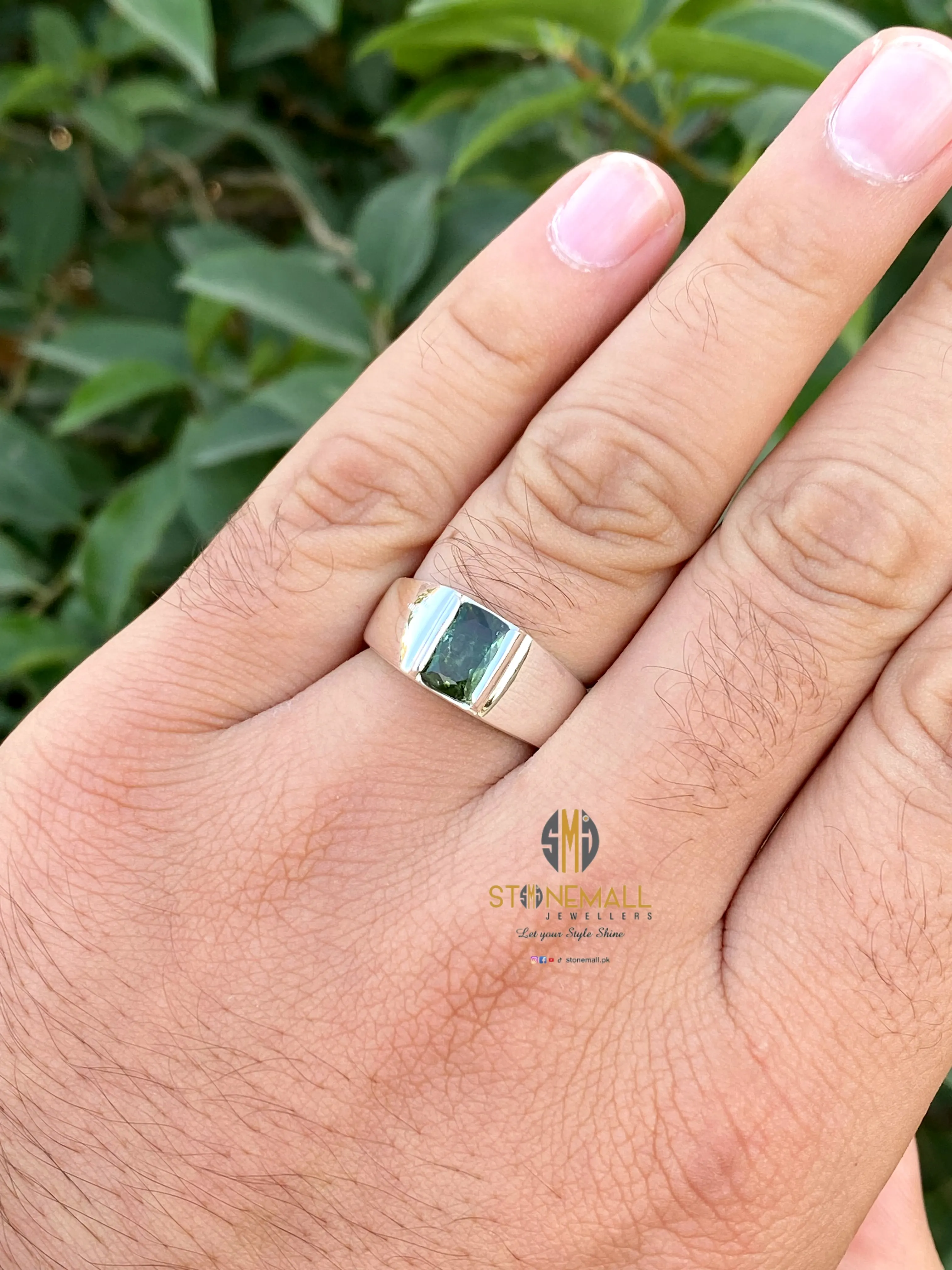 Natural Afghan Tourmaline 925 Sterling Silver Simple Design Ring - Image 4