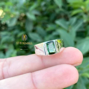 Natural Afghan Tourmaline 925 Sterling Silver Simple Design Ring