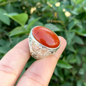 Jasper 925 Sterling Silver Hand Engraved Ring