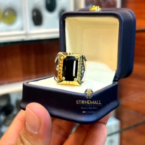 Natural Afghan Black Tourmaline 925 Sterling Silver Handmade Ring