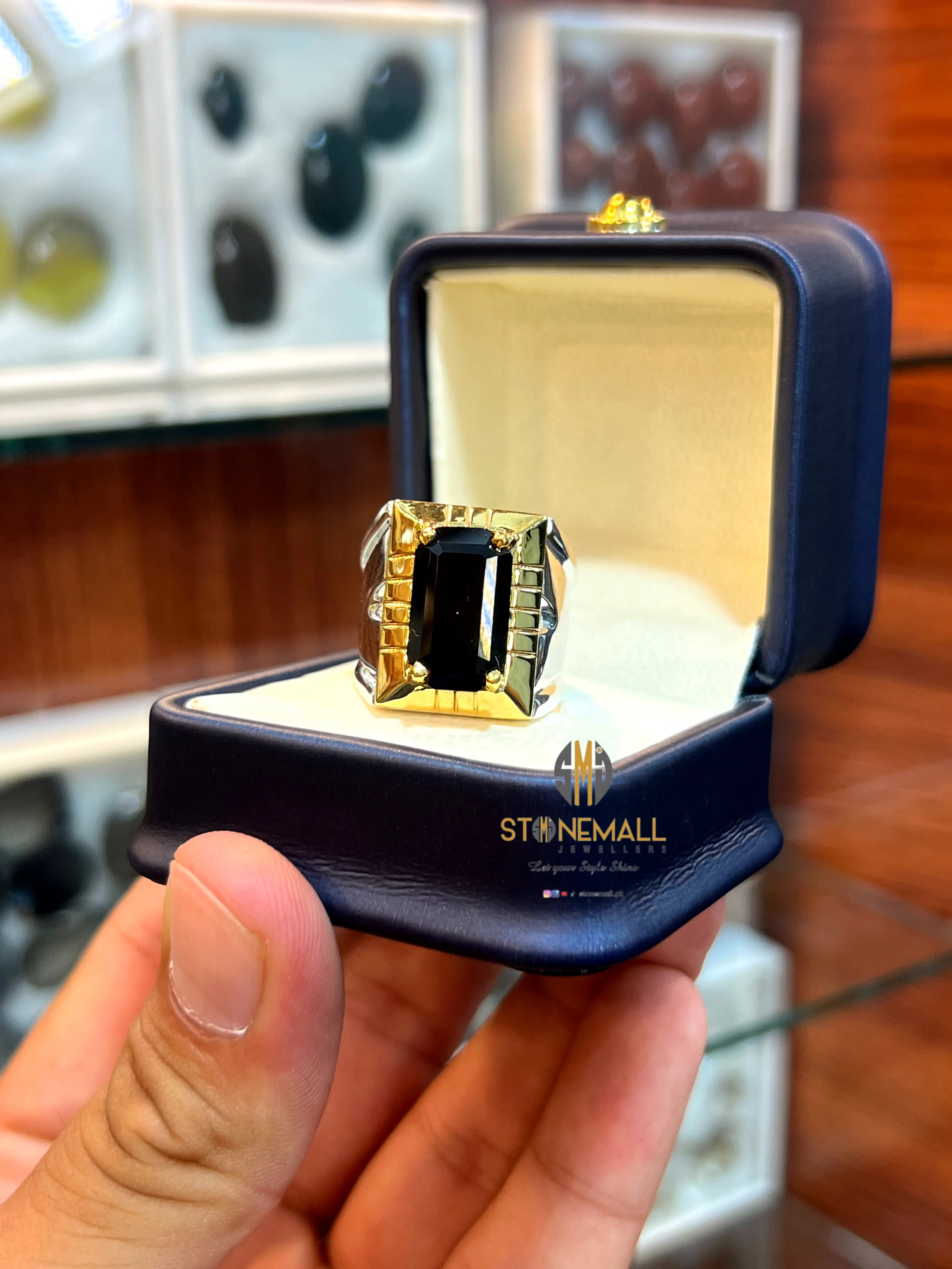 Natural Afghan Black Tourmaline 925 Sterling Silver Handmade Ring